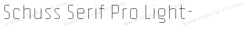 Schuss Serif Pro Light字体转换